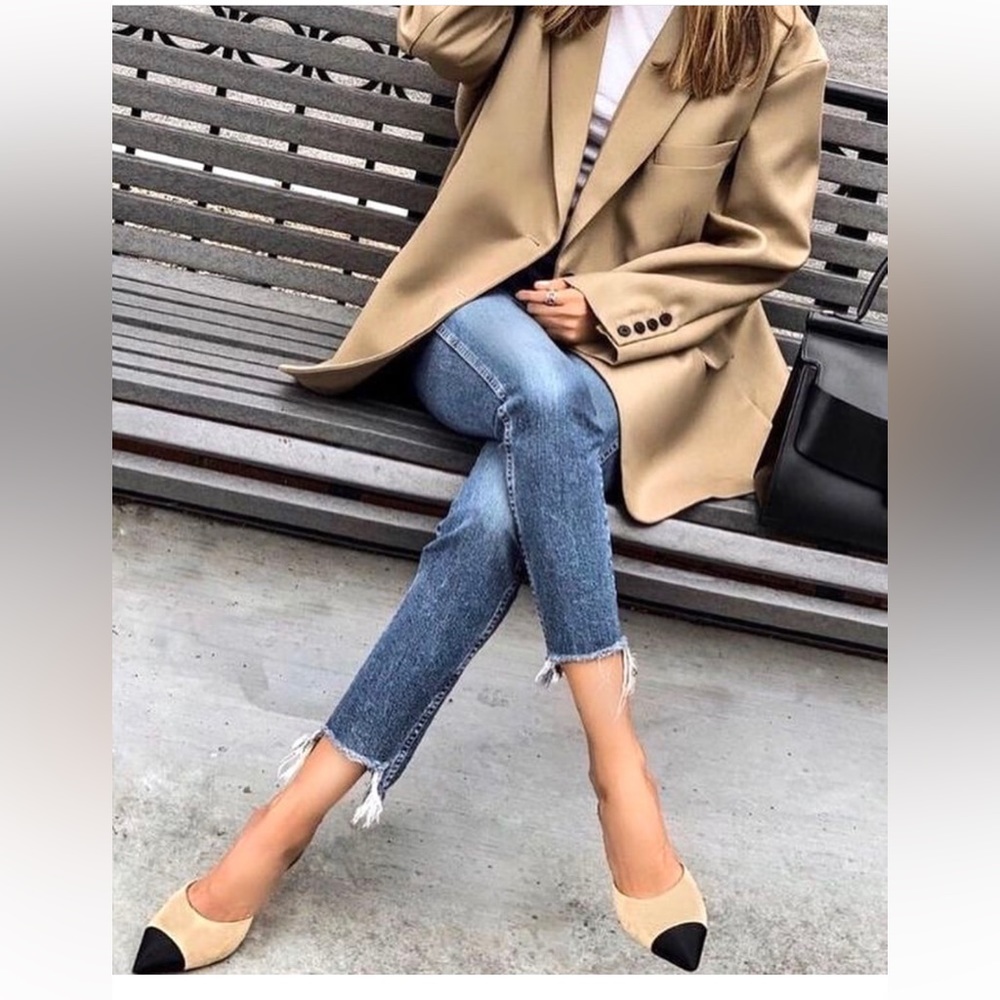 Chanel classic kitten heel suede and gross grain mules - 30.5 - Picture 4 of 12